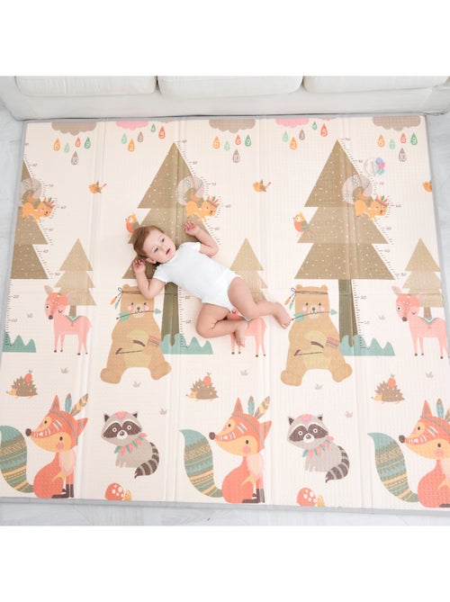 Tapis d'éveil pliable en mousse, réversible et imperméable - 200x180x1,5 - INDIANS | SUPERBE BEBE - Kiabi Tapis d'éveil pliable en mousse, réversible et imperméable - 200x180x1,5 - INDIANS | SUPERBE BEBE - Kiabi