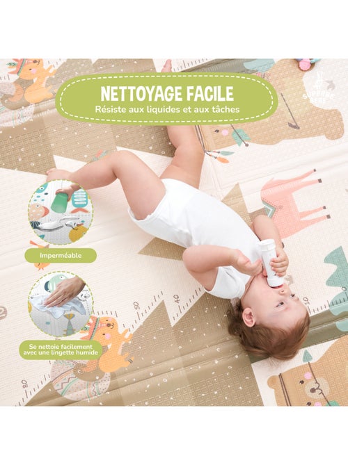 Tapis d'éveil pliable en mousse, réversible et imperméable - 200x180x1,5 - INDIANS | SUPERBE BEBE - Kiabi Tapis d'éveil pliable en mousse, réversible et imperméable - 200x180x1,5 - INDIANS | SUPERBE BEBE - Kiabi