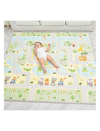 Tapis d'éveil pliable en mousse, réversible et imperméable - 200x180x1,5 - FOX | SUPERBE BEBE