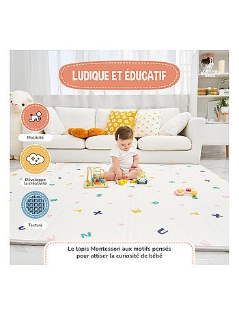 Tapis d'éveil pliable en mousse, réversible et imperméable - 200x180x1,5 - FOX | SUPERBE BEBE