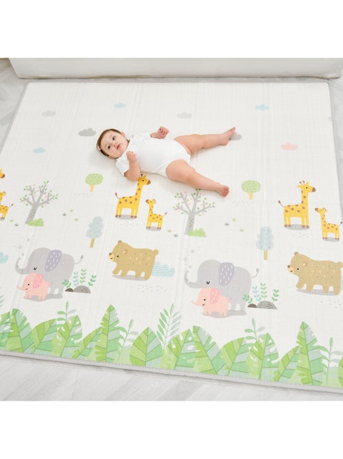 Tapis d'éveil pliable en mousse, réversible et imperméable - 200x180x1,5 - SAVANNAH | SUPERBE BEBE - Kiabi Tapis d'éveil pliable en mousse, réversible et imperméable - 200x180x1,5 - SAVANNAH | SUPERBE BEBE - Kiabi