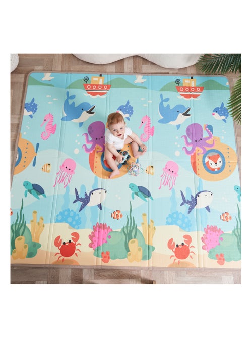 Tapis d'éveil pliable en mousse, réversible et imperméable - 200x180x1,5 - SEA | SUPERBE BEBE - Kiabi