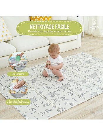 Tapis d'éveil pliable en mousse, réversible et imperméable - 180x150x1 - FOX | SUPERBE BEBE