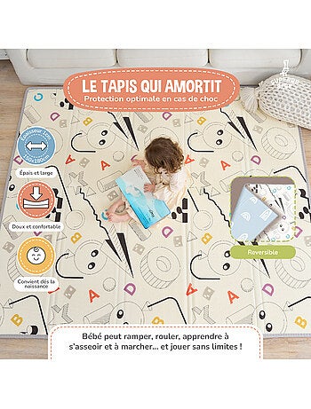 Tapis d'éveil pliable en mousse, réversible et imperméable - 180x150x1 - FOX | SUPERBE BEBE