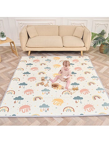 Tapis d'éveil pliable en mousse, réversible et imperméable - 180x150x1 - CASTLE | SUPERBE BEBE