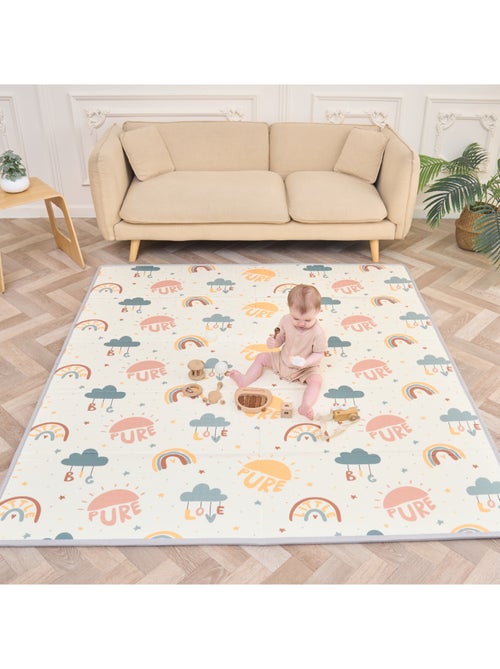Tapis d'éveil pliable en mousse, réversible et imperméable 200x180x1,5-PURE BIG LOVE| SUPERBE BEBE - Kiabi Tapis d'éveil pliable en mousse, réversible et imperméable 200x180x1,5-PURE BIG LOVE| SUPERBE BEBE - Kiabi