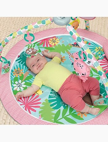 Tapis d'éveil pliable forêt tropicale - arche et 7 jouets - bright starts