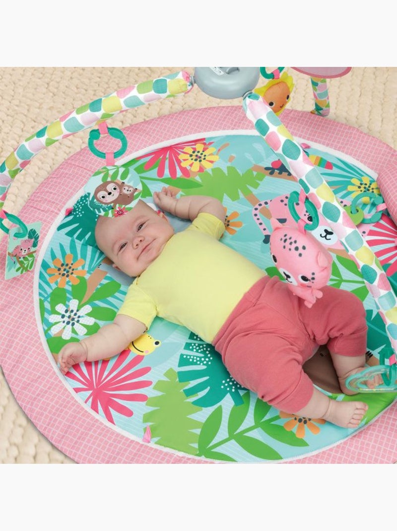 Tapis d'éveil pliable forêt tropicale - arche et 7 jouets - bright starts Rose - Kiabi