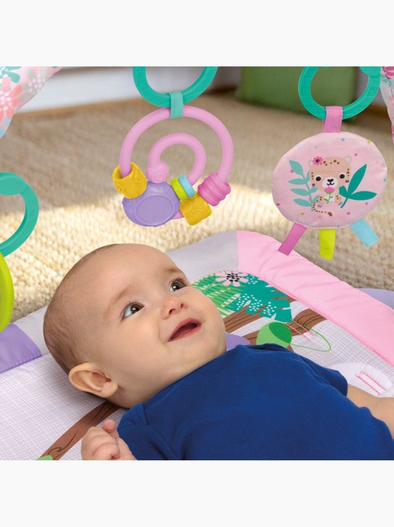 Tapis d'éveil pliable treetop bloom - arche et 5 jouets - bright starts Rose - Kiabi