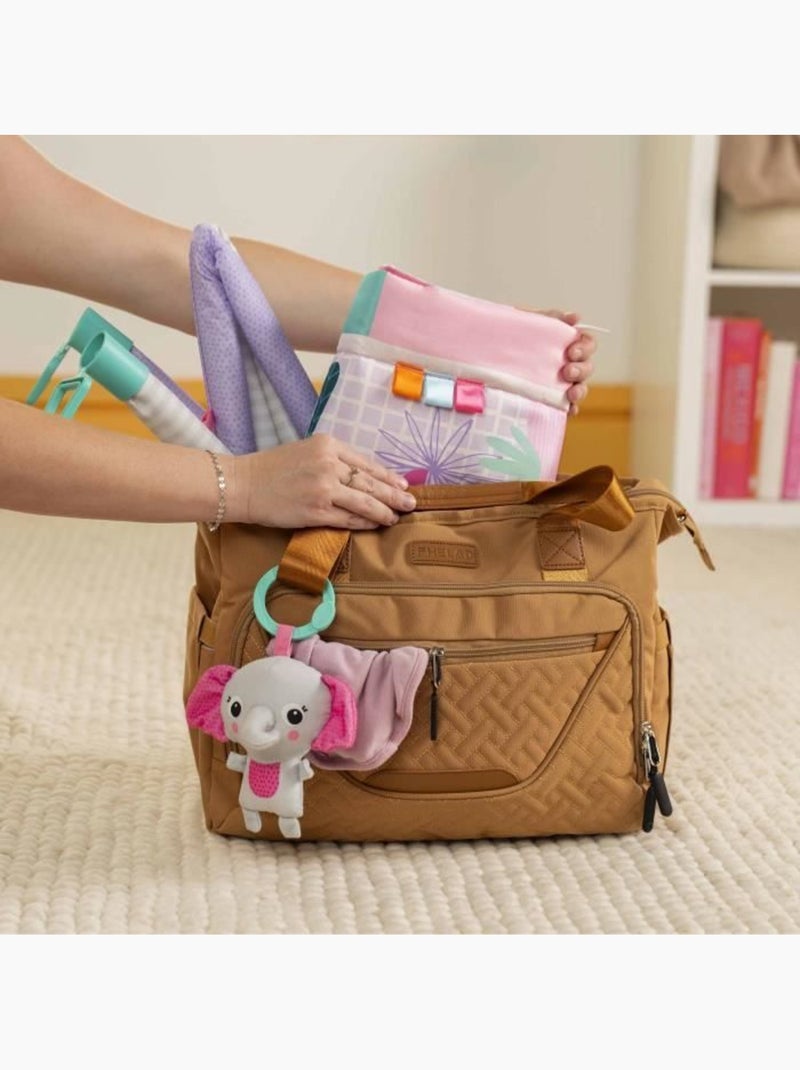 Tapis d'éveil pliable wild wiggles - arche et 5 jouets - bright starts Rose - Kiabi