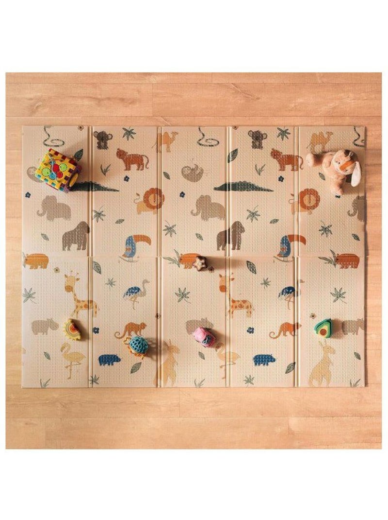 Tapis d'éveil réversible safari - mousse légère et pliable - nuby Multicolore - Kiabi