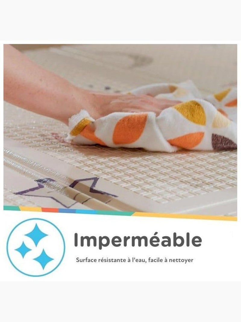 Tapis d'éveil réversible safari - mousse légère et pliable - nuby Multicolore - Kiabi