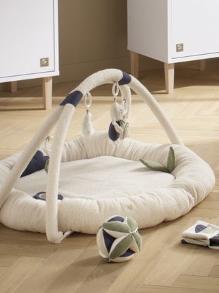 Tapis d'éveil rond en bouclette coton bio -