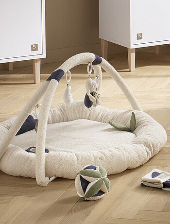Tapis d'éveil rond en bouclette coton bio - SAUTHON