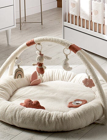 Tapis d'éveil rond en bouclette coton bio - SAUTHON