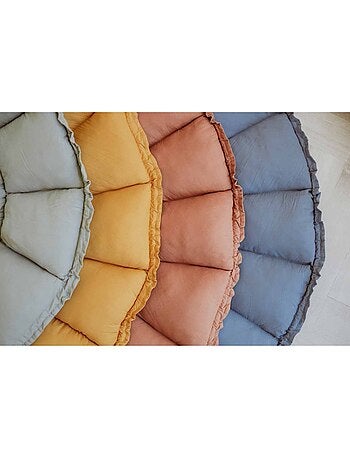 Tapis d'Eveil & Sac à jouets 3 en 1 Bloom Jaune Moutarde par Play & Go