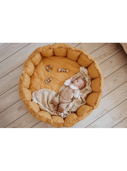 Tapis d'Eveil & Sac à jouets 3 en 1 Bloom Jaune Moutarde par Play & Go - Kiabi Tapis d'Eveil & Sac à jouets 3 en 1 Bloom Jaune Moutarde par Play & Go - Kiabi