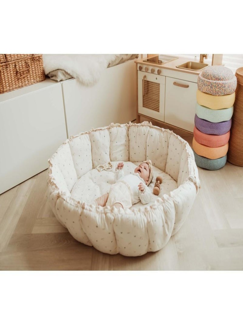 Tapis d'éveil & sac à jouets 3 en 1 en coton bio Blanc - Kiabi