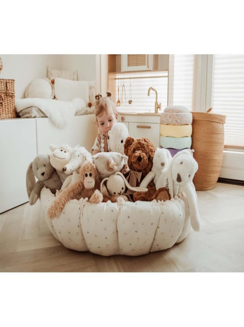 Tapis d'éveil & sac à jouets 3 en 1 en coton bio Blanc - Kiabi