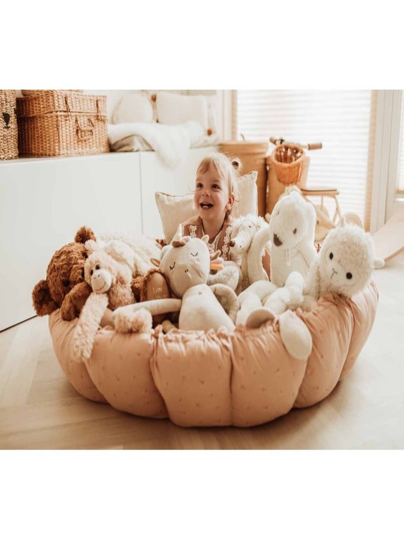 Tapis d'éveil & sac à jouets 3 en 1 en coton bio Marron - Kiabi