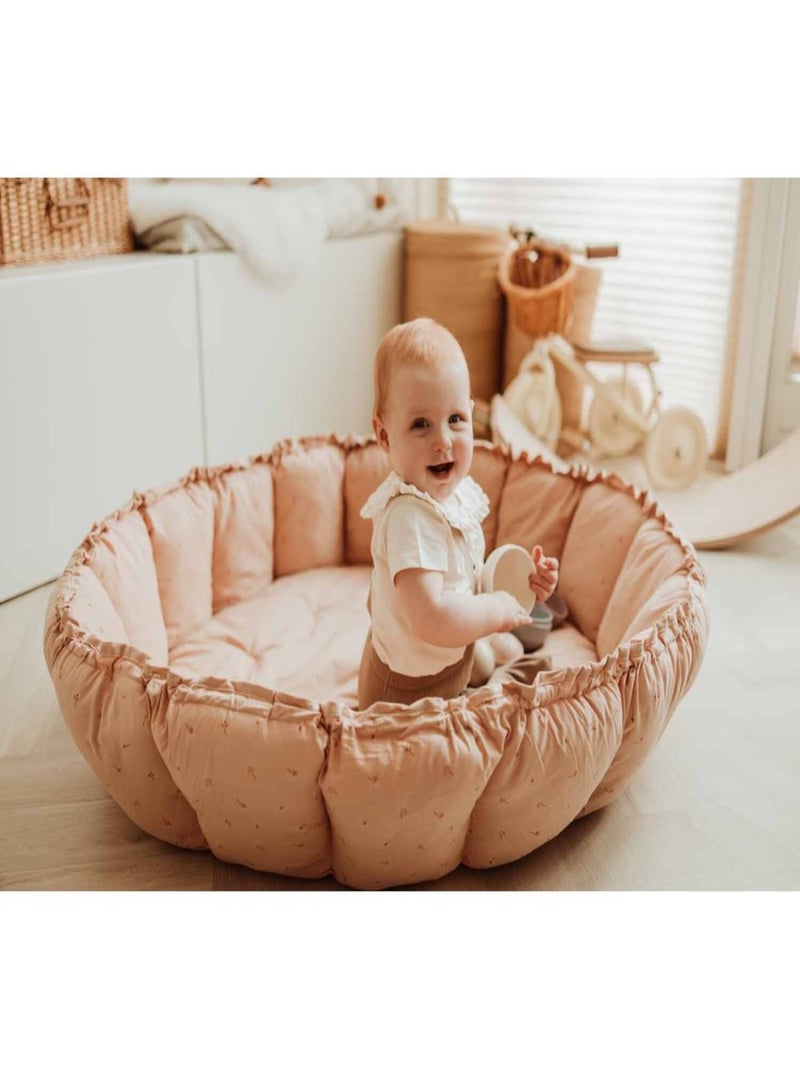 Tapis d'éveil & sac à jouets 3 en 1 en coton bio Marron - Kiabi