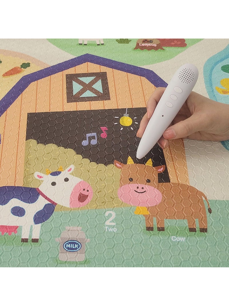 Tapis d'éveil sonore la ferme Rose - Kiabi