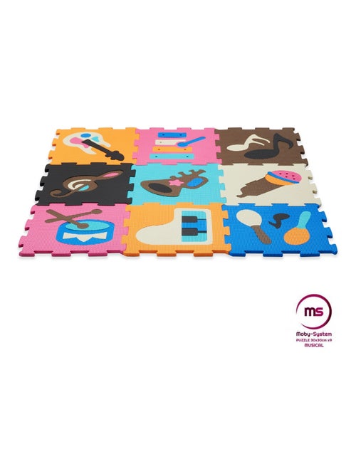 Tapis D'eveil Tapis de Puzzle en Mousse EVA pour Bébé 90*90 - Motifs Instruments Musique - Kiabi