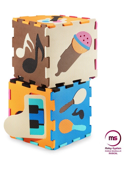 Tapis D'eveil Tapis de Puzzle en Mousse EVA pour Bébé 90*90 - Motifs Instruments Musique - Kiabi