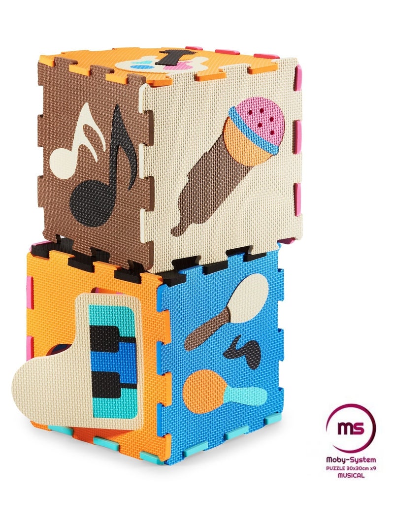 Tapis D'eveil Tapis de Puzzle en Mousse EVA pour Bébé 90*90 - Motifs Instruments Musique Multicolore - Kiabi