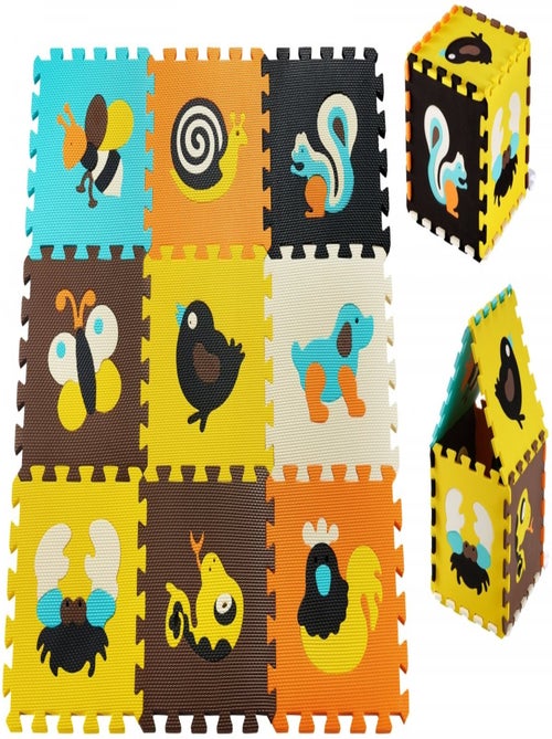 Tapis d'eveil Tapis de Puzzle en Mousse EVA pour Bébé 90*90 - Tapis de Jeu Multicolore - Kiabi
