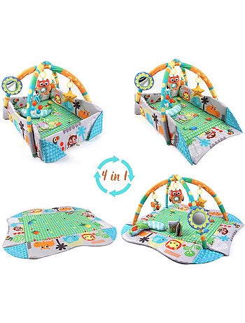 Tapis d'éveil tinymini 4 faces avec barrière