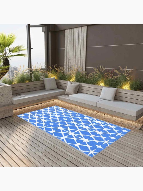 Tapis d’extérieur motif graphique tissé - Kiabi Tapis d’extérieur motif graphique tissé - Kiabi