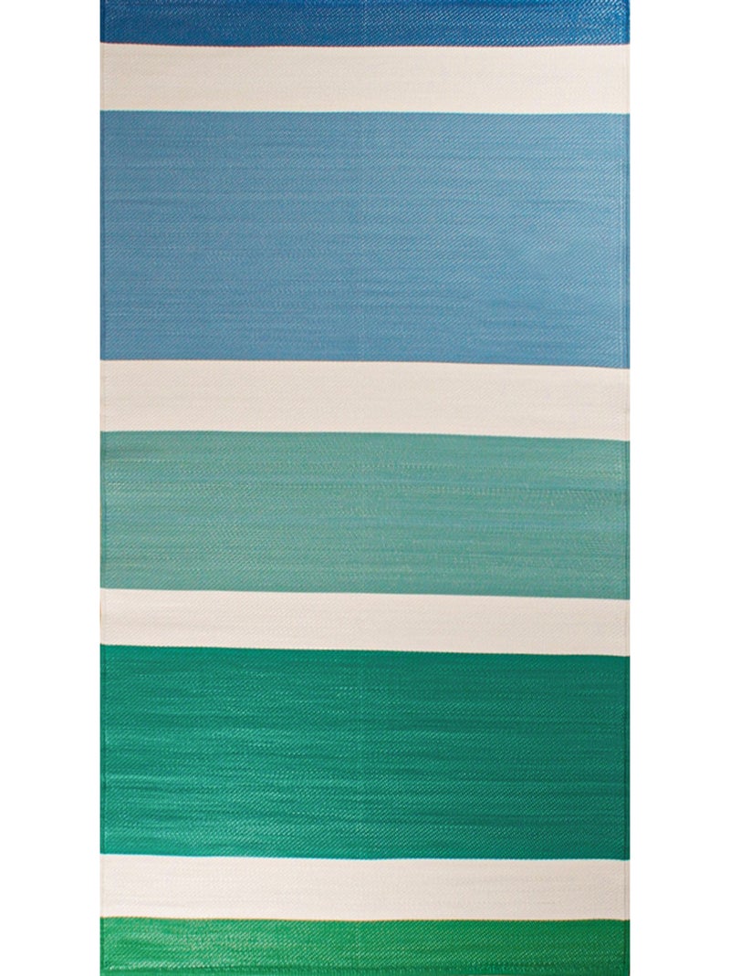 Tapis d'extérieur motif ligne dégradée Vert - Kiabi
