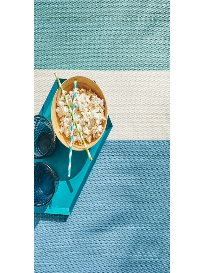 Tapis d'extérieur motif ligne dégradée Vert - Kiabi