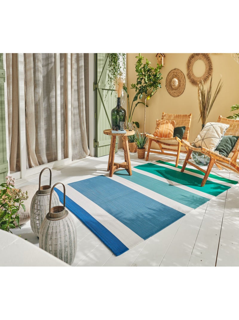 Tapis d'extérieur motif ligne dégradée Vert - Kiabi
