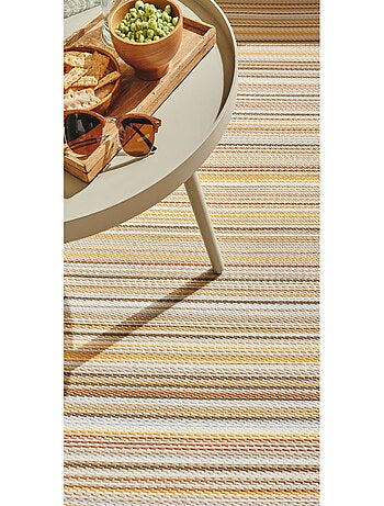 Tapis d'extérieur motif rayure dégradée