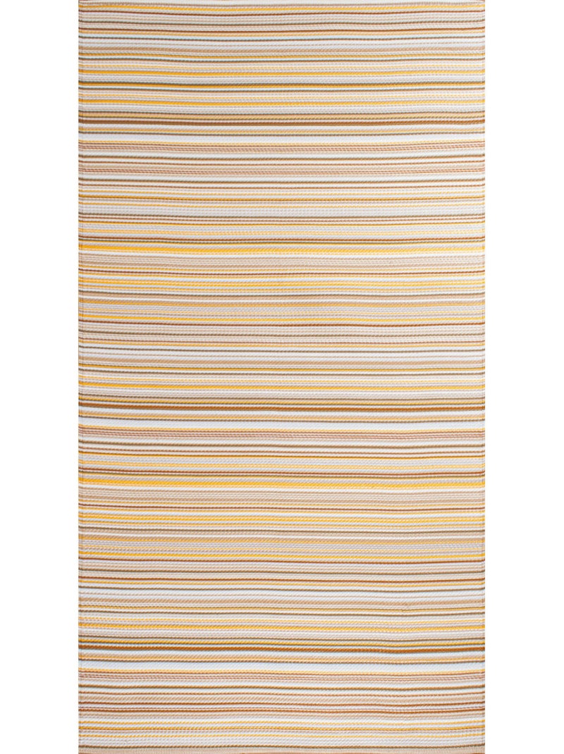 Tapis d'extérieur motif rayure dégradée Beige - Kiabi