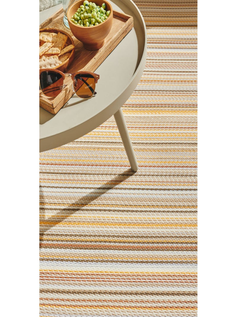 Tapis d'extérieur motif rayure dégradée Beige - Kiabi