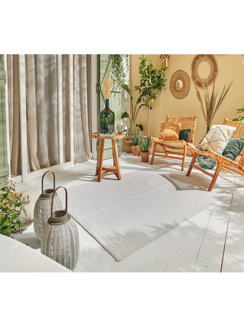 Tapis d'extérieur motif rayure dégradée Blanc - Kiabi