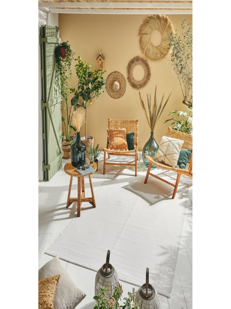 Tapis d'extérieur motif rayure dégradée Blanc - Kiabi