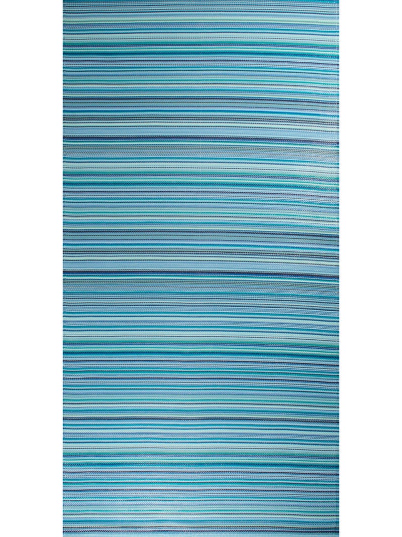 Tapis d'extérieur motif rayure dégradée Bleu - Kiabi