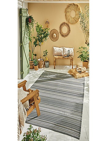 Tapis d'extérieur motif rayure dégradée