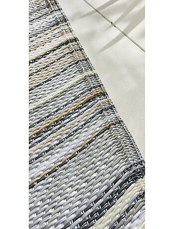 Tapis d'extérieur motif rayure dégradée