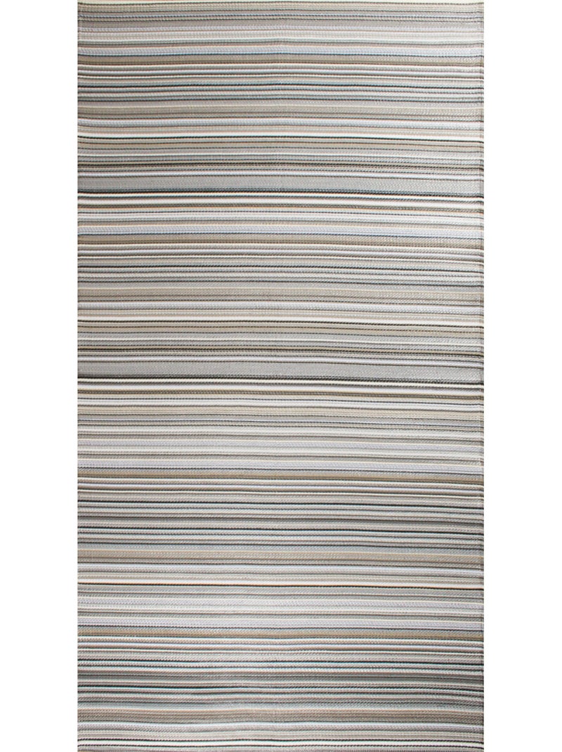 Tapis d'extérieur motif rayure dégradée Gris - Kiabi