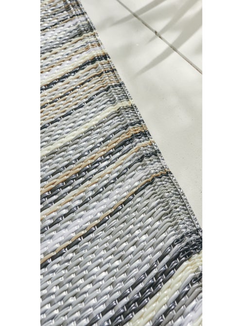 Tapis d'extérieur motif rayure dégradée - Kiabi
