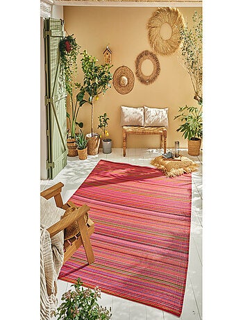 Tapis d'extérieur motif rayure dégradée