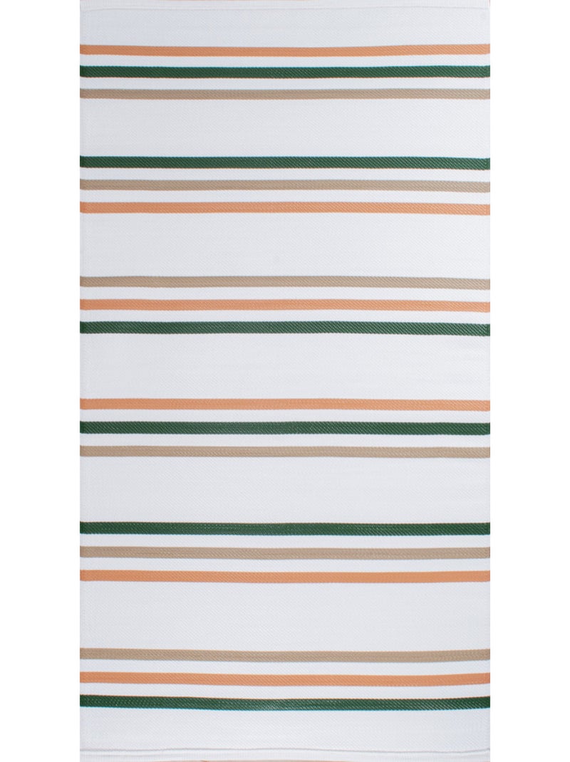 Tapis d'extérieur motifs rayures Vert - Kiabi