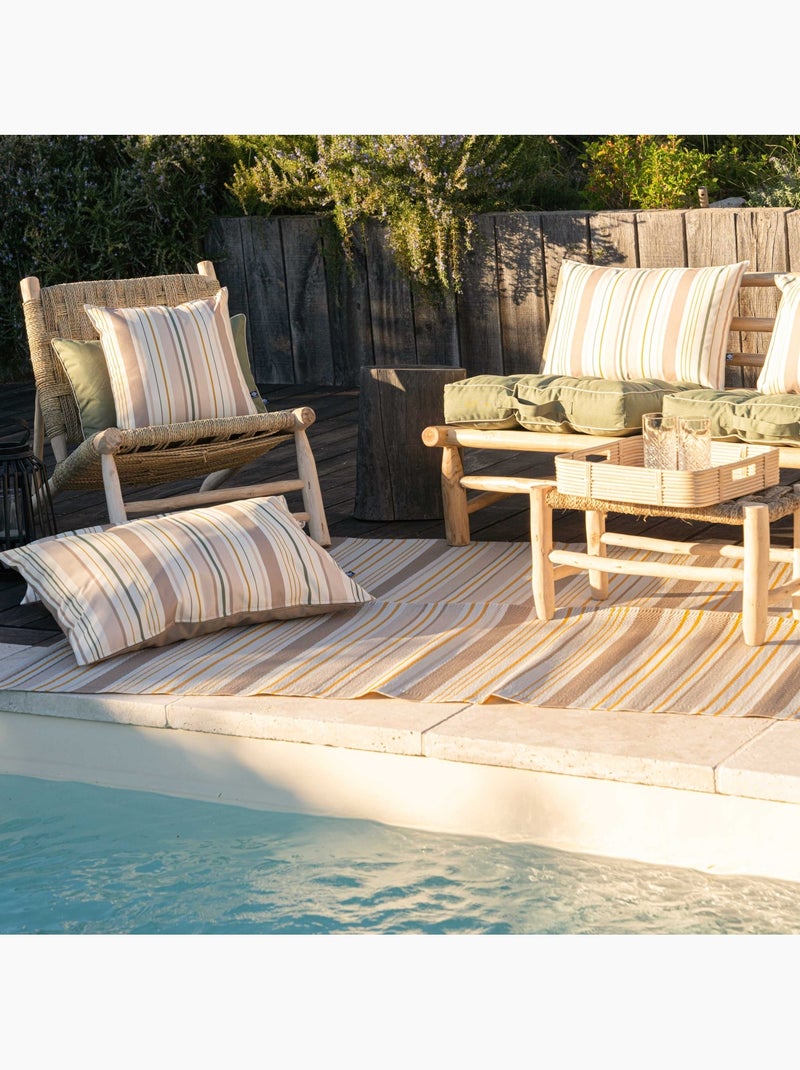 Tapis d’extérieur rayé Beige clair - Kiabi