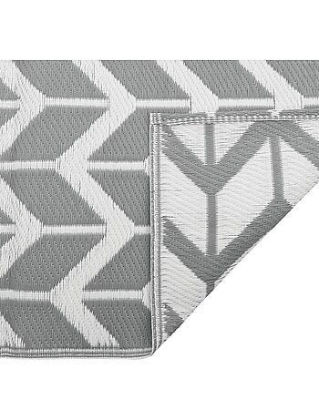 Tapis d’extérieur rectangulaire réversible motif chevrons