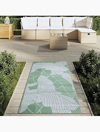Tapis d’extérieur réversible motif feuillage
